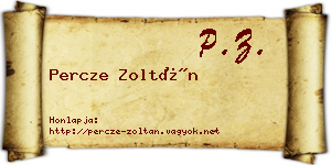 Percze Zoltán névjegykártya