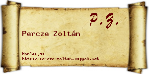 Percze Zoltán névjegykártya