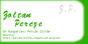 zoltan percze business card